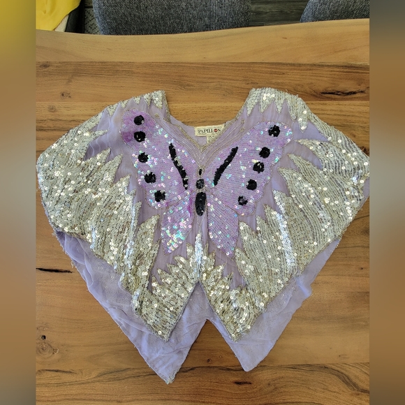 Vintage 100% silk cape - Picture 4 of 17